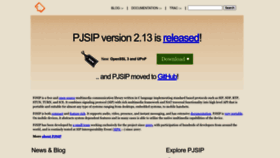What Pjsip.org website looked like in 2023 (This year)