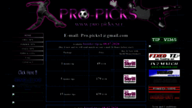 What Pro-picks.net website looked like in 2023 (This year)