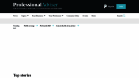 What Professionaladviser.com website looked like in 2023 (This year)