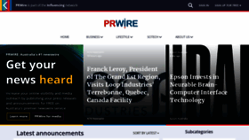 What Prwire.com.au website looked like in 2023 (This year)