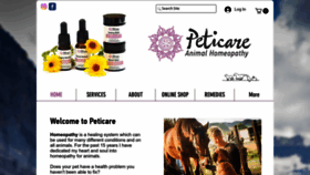 What Peticareanimalhomeopathy.com website looked like in 2023 (1 year ago)