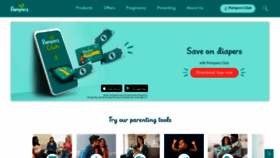 What Pampers.com website looked like in 2023 (This year)