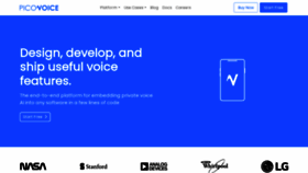 What Picovoice.ai website looked like in 2023 (This year)