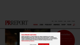 What Prreport.de website looked like in 2023 (This year)
