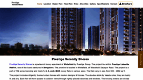 What Prestigeserenityshore.in website looked like in 2023 (This year)