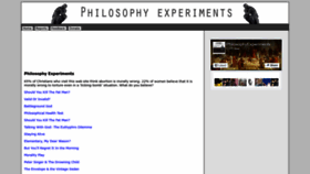 What Philosophyexperiments.com website looked like in 2023 (This year)