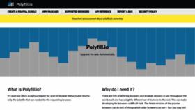 What Polyfill.io website looked like in 2023 (This year)