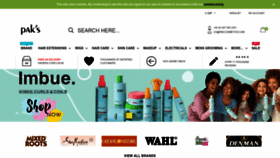 What Pakcosmetics.com website looked like in 2023 (This year)