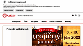 What Presov.sk website looked like in 2023 (This year)