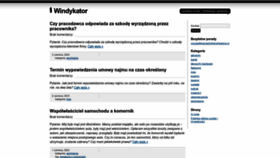 What Pamietnikwindykatora.pl website looked like in 2023 (This year)