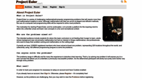 What Projecteuler.net website looked like in 2023 (2 years ago)