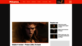 What Pcgamesn.com website looked like in 2023 (This year)