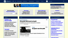 What Physio.de website looked like in 2023 (2 years ago)