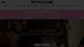 What Prettylittlething.com.au website looked like in 2023 (This year)