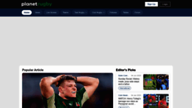 What Planetrugby.com website looked like in 2023 (This year)