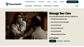 What Peacehealth.org website looked like in 2023 (This year)