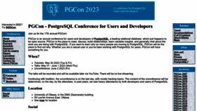What Pgcon.org website looked like in 2023 (This year)