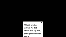 What Prwatch.org website looked like in 2023 (2 years ago)