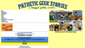 What Patheticgeekstories.com website looked like in 2023 (This year)