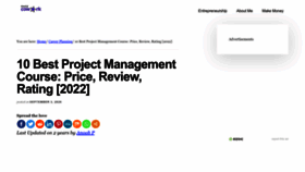 What Projectmanagerplanet.com website looked like in 2023 (This year)