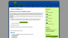 What Phpbbhosts.co.uk website looked like in 2023 (This year)