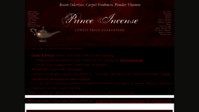 What Princeincense.com website looked like in 2023 (This year)