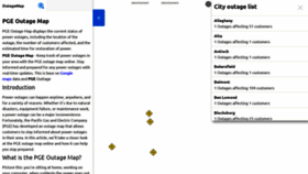 What Pgeoutagemap.com website looked like in 2023 (This year)