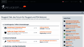 What Peugeottalk.de website looked like in 2023 (This year)
