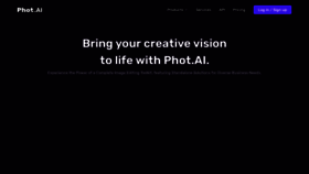 What Phot.ai website looked like in 2023 (This year)