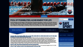 What Pacswim.org website looked like in 2023 (This year)