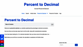What Percenttodecimal.com website looked like in 2023 (This year)