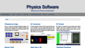 What Physics-software.com website looked like in 2023 (This year)