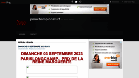 What Pmuchampionsturf.over-blog.fr website looked like in 2023 (This year)