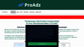 What Proadz.de website looked like in 2023 (This year)