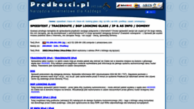 What Predkosci.pl website looked like in 2023 (This year)