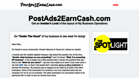 What Postads2earncash.com website looked like in 2023 (This year)