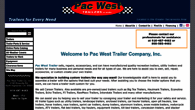 What Pacwesttrailers.com website looked like in 2023 (This year)