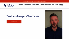 What Parrbusinesslaw.com website looked like in 2023 (This year)