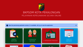 What Pamomong.pekalongankota.go.id website looked like in 2023 (This year)