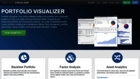 What Portfoliovisualizer.com website looked like in 2023 (This year)