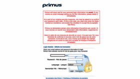 What Primusmail.ca website looked like in 2023 (This year)