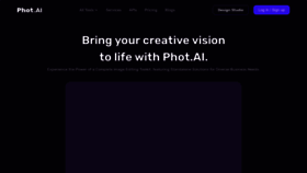 What Phot.ai website looked like in 2023 (This year)