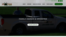 What Proctorpestcontrol.com website looked like in 2023 (This year)