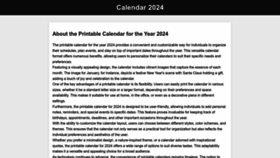 What Printablecalendar.top website looked like in 2023 (This year)