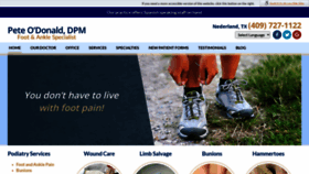 What Peteodonaldpodiatry.com website looked like in 2023 (This year)