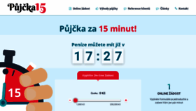 What Pujcka15.cz website looks like in 2024 
