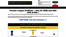 What Premierleaguepredictor.co.uk website looks like in 2024 
