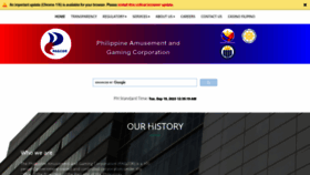 What Pagcor.ph website looks like in 2024 