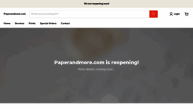 What Paperandmore.com website looks like in 2024 
