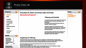 What Proxy-listen.de website looks like in 2024 